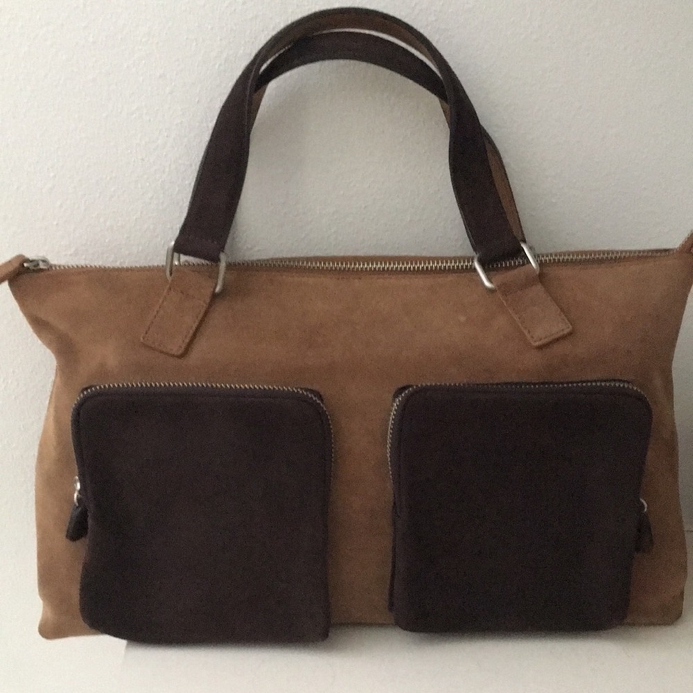 Club Monaco Brown/Tan  leather / suede tote (NWOT)